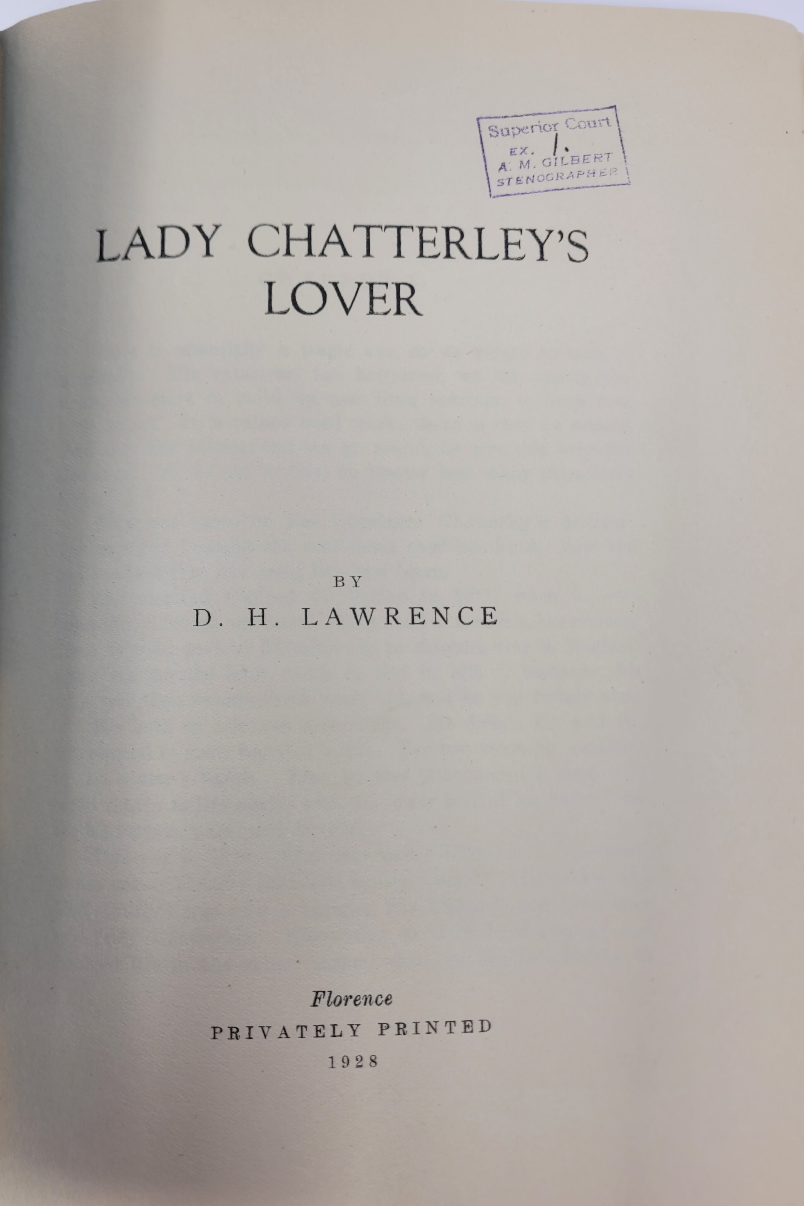 Lady Chatterly's Lover