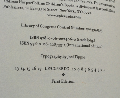 How to identify first editions or a first printing of Harry Potter